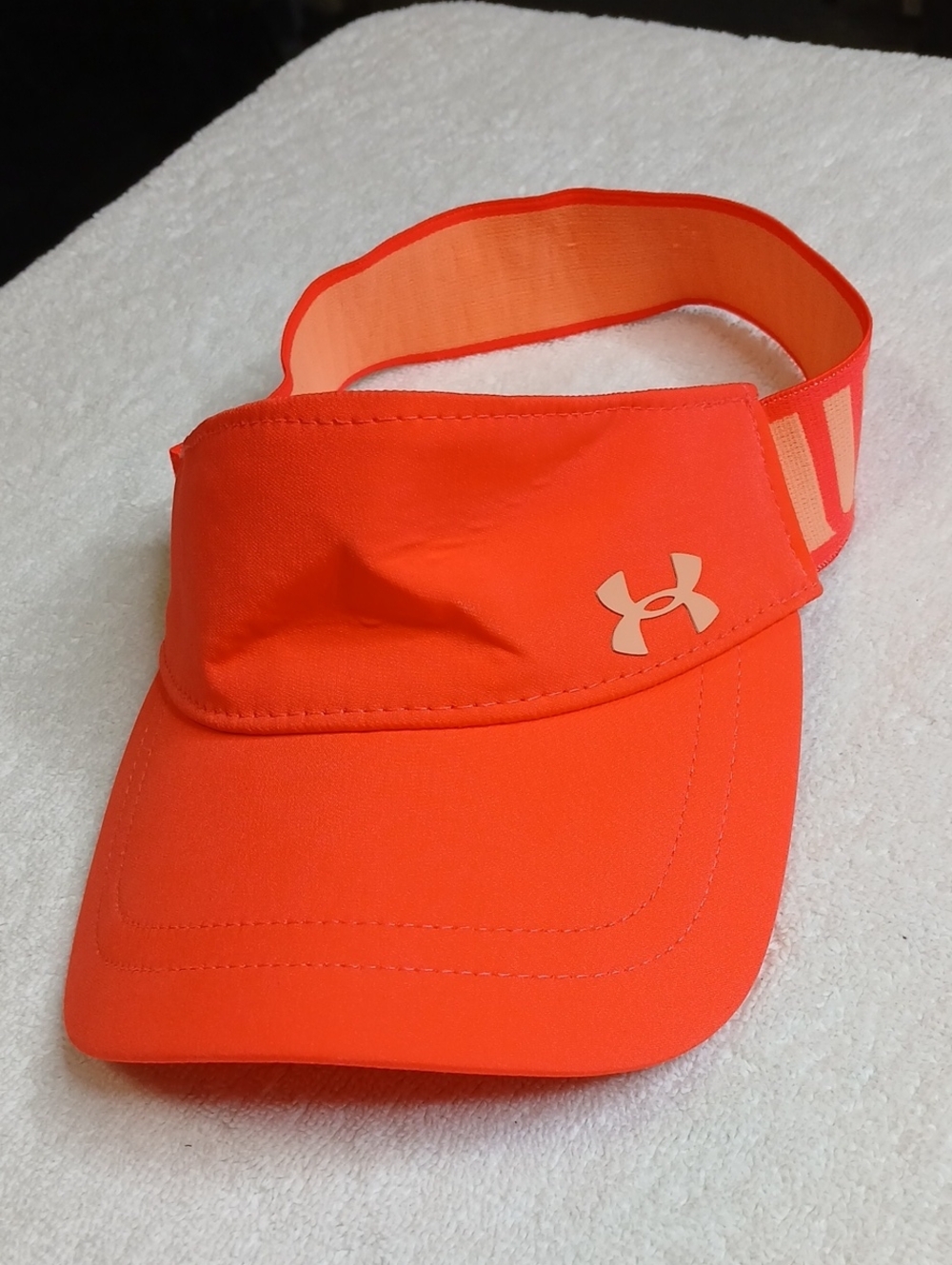 Under Armour Kids Neon Orange Sport Visor with Logo